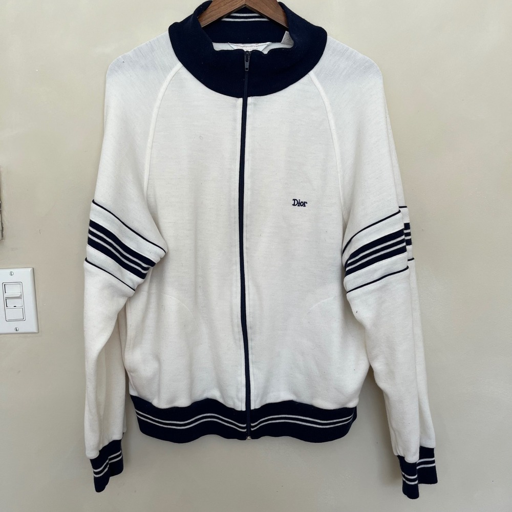 Dior White and Navy Zip-Up Performance Jacket - Picture 12 of 12